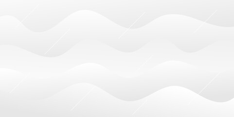 Abstract minimalistic white paper wave curve lines banner background design.
