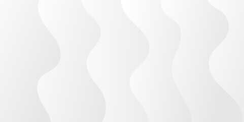 Abstract minimalistic white paper wave curve lines banner background design.
