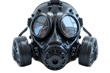 Black Gas Mask with SciFi Design.