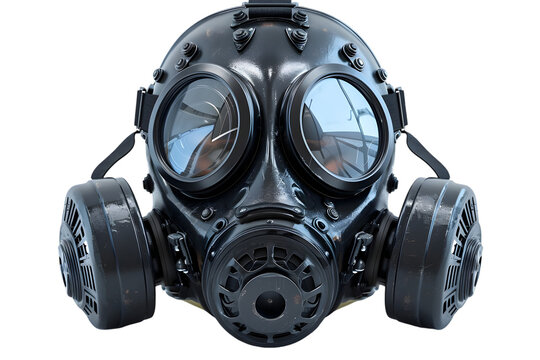 Black Gas Mask with SciFi Design.
