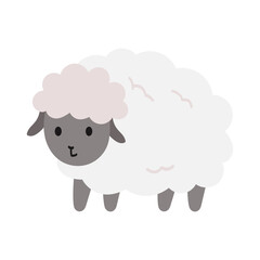 Cute Cartoon Sheep Illustration