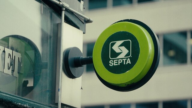 PHILADELPHIA, USA - FEBRUARY 16, 2025 - SEPTA sign showing public transportation services in Philadelphia, Pennsylvania
