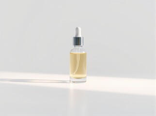 Naklejka premium Glass Dropper Bottle with Yellow Serum 