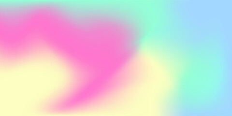 Abstract cirrus clouds. Light blue, pink color vector banner. Pastel gradient sky pattern. Blurred light fuzz colorful gradient background. Pastel smooth mesh shapes. Vector soft horizontal backdrop