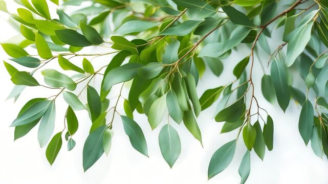 Eucalyptus tree limb against a background