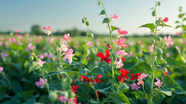 Field pea plants grown serve as cash crops during harvest.