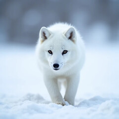 Naklejka premium arctic fox in the snow