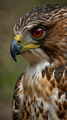 Fototapeta premium Red-Tailed Hawk with Fierce Eyes and Sharp Beak