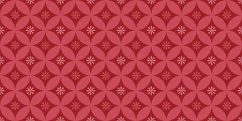 Seamless traditional Japanese pattern, cloisonne pattern, bright red and Japanese atmosphere, no border pattern