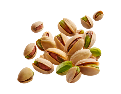 Fresh Pistachios Isolated on White & Transparent Background - HD Food Photography, Nut PNGs for Packaging, Ads & Design etc