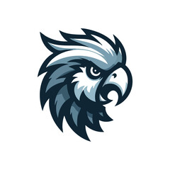 Angry Parrot Head Mascot Logo Vector Illustration