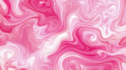 Abstract swirls of pink and white paint, a mesmerizing color blend.