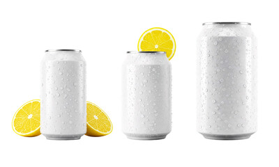 Drink Can Mockup PNG set bundle– Isolated Beverage Can on Transparent Background