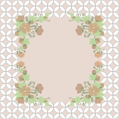 Creeping flower pattern and kawung batik pattern for fashion, hijab, fabric, scarf, bandana, bag charm, and wist accient