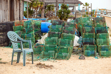 many crab and lobster traps equipment © Mauro Rodrigues