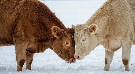 Cows in winter. Photo