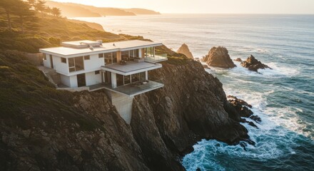 Modern House on Cliff Photos