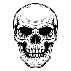 Obraz premium skull, Human Skull, Cartoon Skull Icon Silhouette