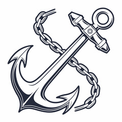 anchor and rope vector