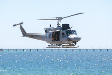military maneuvers. Infantry, aviation and navy landing	