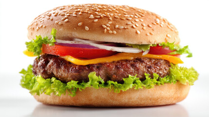 Delicious gourmet hamburger photo