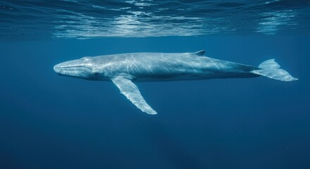 Fototapeta premium Blue Whale Underwater Photo