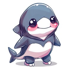 Cartoon character of shark
