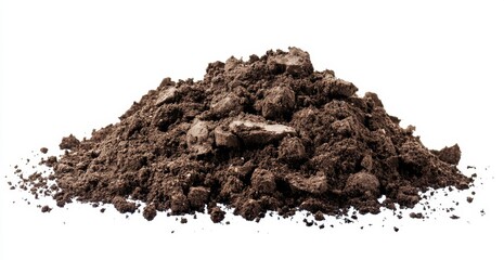 Pile of dark brown soil