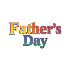 Fototapeta premium Colorful father's day greeting card design illustration transparent background