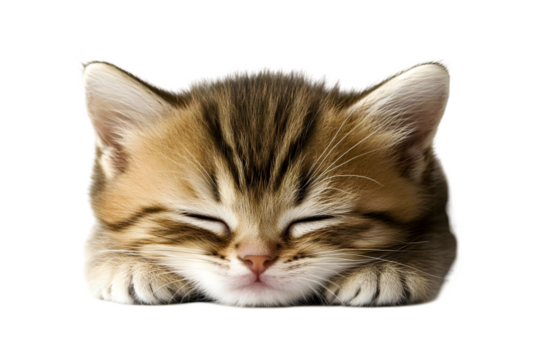 Adorable Sleeping Kitten Illustration