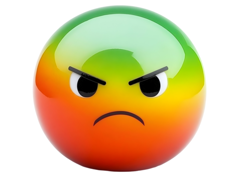 Angry Emoticon Illustration Isolated Background