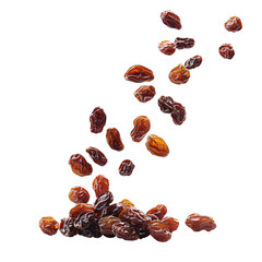 Fototapeta premium Dried Raisin beans food ingredient, sit on a clean isolated on transparent background