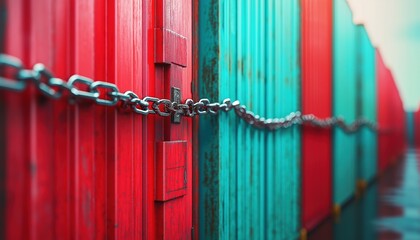 Shipping Containers Chained Tariff Impact on Global Trade Supply Chains