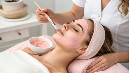 facial care in a beauty salon