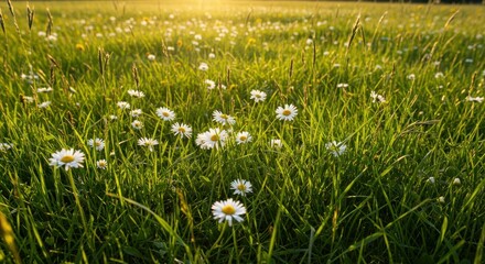 Daisy Field at Sunset (Photo)