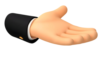 Cartoon Business Hand Offering Gesture Illustration
