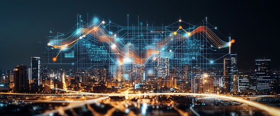 Fototapeta premium Urban Data Visualization