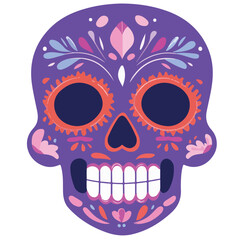 Naklejka premium classic day of the dead skull, sugar skull