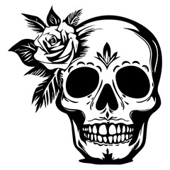 Obraz premium classic day of the dead skull, sugar skull