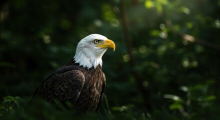Obraz premium Bald Eagle in Forest - Photo