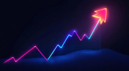 Upward trending growth chart