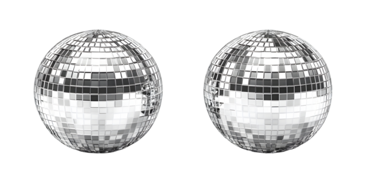 3D Disco Ball Illustration With Transparent Background - Powered by Adobe