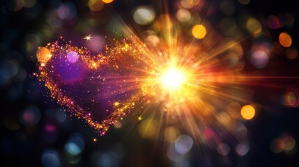 Sparkling Heart Explosion: A Glimmering Celebration of Love