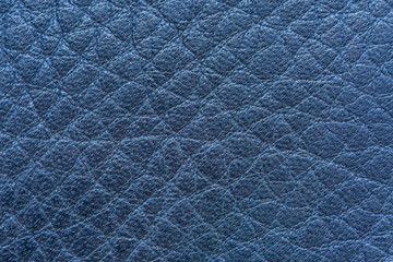 Blue macro synthetic leather texture,Photograph of artificial leather, Dark Navy Blue, coarse texture sample