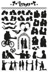Romantic Silhouettes Collection vectors