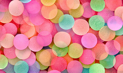 Abstract pastel circles colorful, vibrant, and ethereal. Creates a playful, dreamlike, and eye-catching visual texture