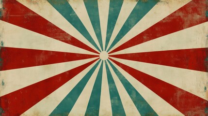 Retro sunburst pattern, aged paper texture