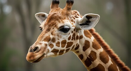 Obraz premium Giraffe Head Portrait - Photo