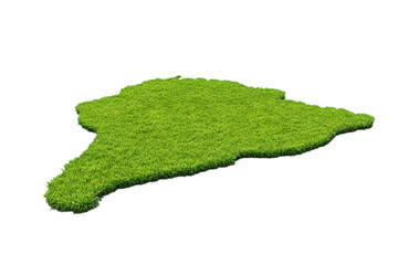3D Grassy Island Isolated Background Illustration