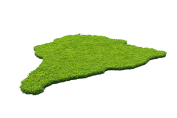3D Grassy Island Isolated Background Illustration